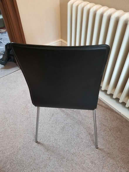 Photo of free Leather & chrome chair (Stroud central) #3