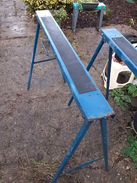 Photo of free Two folding Metal Trestles (Lampton TW3) #1