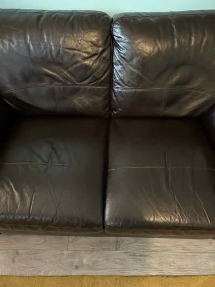 Photo of free Leather sofa (ST5 .. Silverdale ..) #1