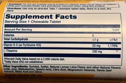 Photo of free Unopened bottle of L-theanine chew (NE A2) #2