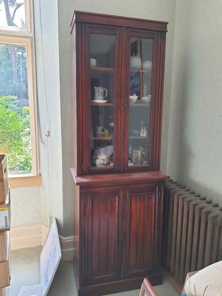Photo of free Mahogany display cabinet (Stroud central) #1
