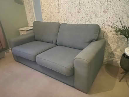 Photo of free Light blue sofa (Melksham SN12 6EA) #3