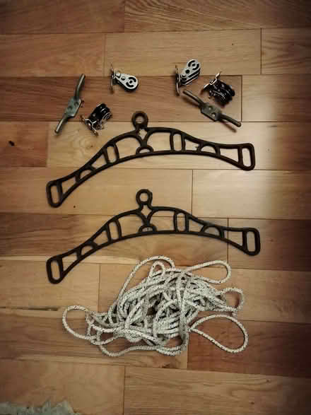 Photo of free Victorian style hanging clothes rail kit (no hanging rails) (Buckhurst Hill IG9) #1