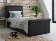 Photo of free Single faux leather bed with storage drawer (Cullercoats NE30) #2