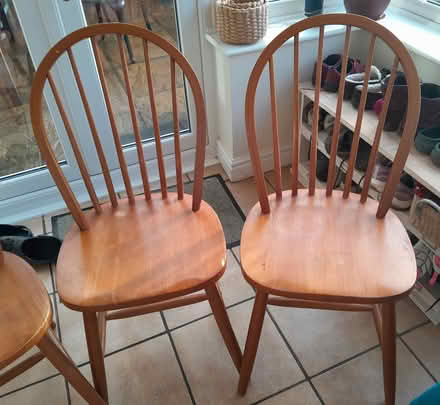 Photo of free 4 wooden dining chairs (Elworth CW11) #2