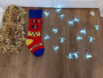 Photo of free Xmas lights, tinsel and Xmas stocking (Chelmer Village CM2) #1