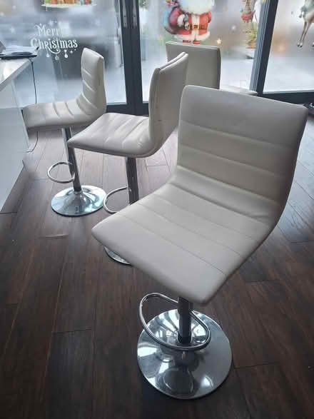 Photo of free 4 white bar stools (Dublin 13) #4