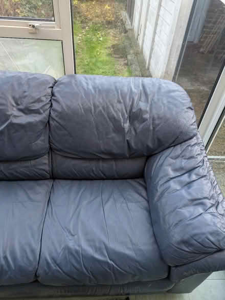 Photo of free Blue three seater sofa (W3) #2