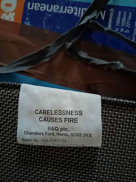 Photo of free Hammock with frame (Thornbury BD3) #2