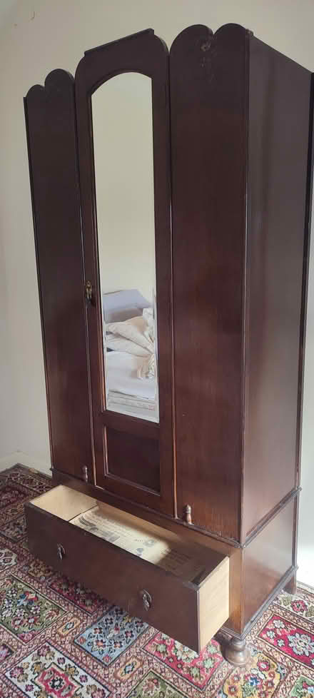 Photo of free Vintage/antique oak wardrobe (Longden Common SY5) #2
