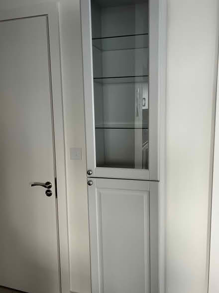 Photo of free Tall wood shelves storage unit (Blackcock) #1