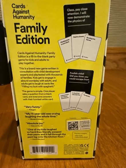 Photo of free Cards Against Humanity Family Ed (North Bethesda) #2