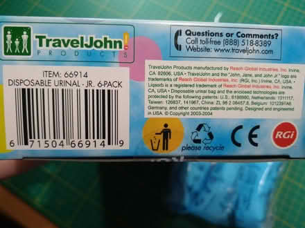 Photo of free Kids’ portable urinals (Travel John brand) (West Croydon CR0) #3