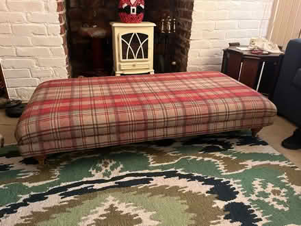 Photo of free Tartan footstool / lower table (Hadlow TN11) #1