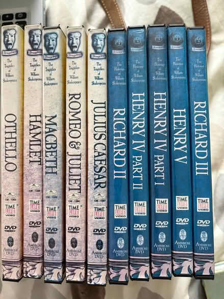 Photo of free William Shakespeare DVD's x 10 (CT1) #1