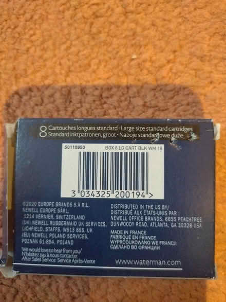 Photo of free Waterman black ink cartridges (Penrith CA11) #2