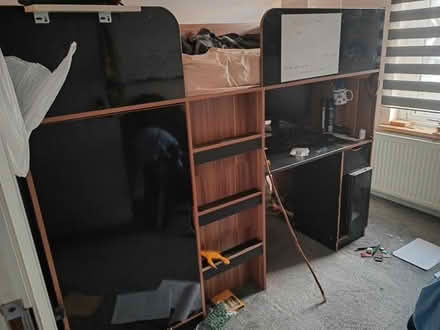 Photo of free Bed frame with cupboard & desk (Seven Kings, IG3, London) #2