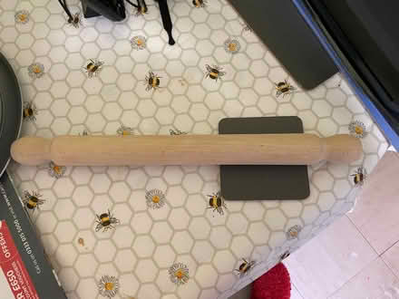 Photo of free Baking tin and wooden rolling pin (Southborough TN4) #4