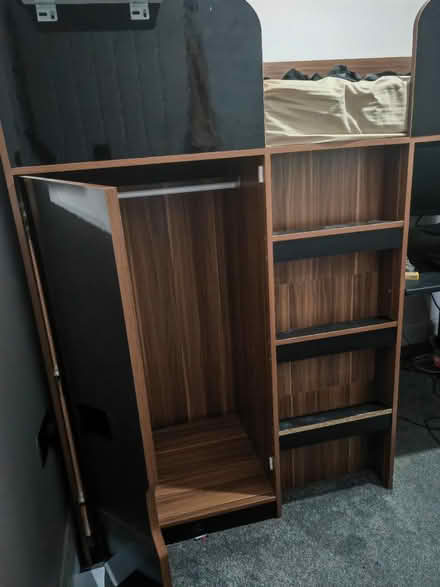 Photo of free Bed frame with cupboard & desk (Seven Kings, IG3, London) #1