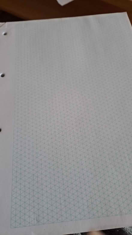 Photo of free A4 pad of unusual 5 mm isometric graph paper not squares (Dodleston CH4) #1