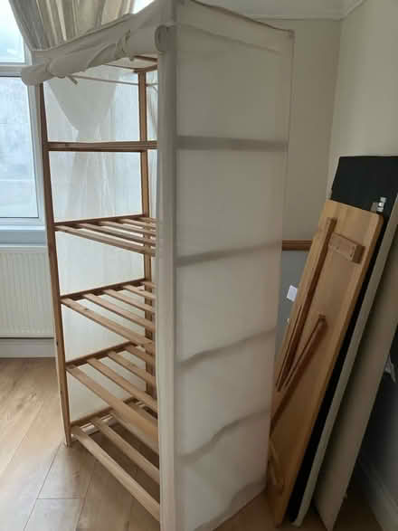 Photo of free Tall shelves with cotton cover (Oulton, Lowestoft NR32) #3