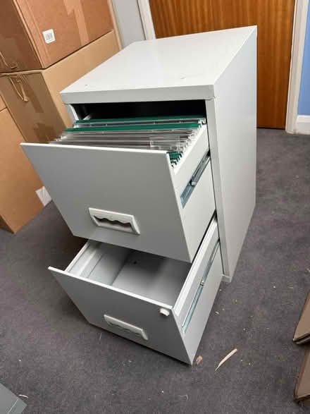 Photo of free 2 drawer filing cabinet with files (Lower Earley RG6) #1
