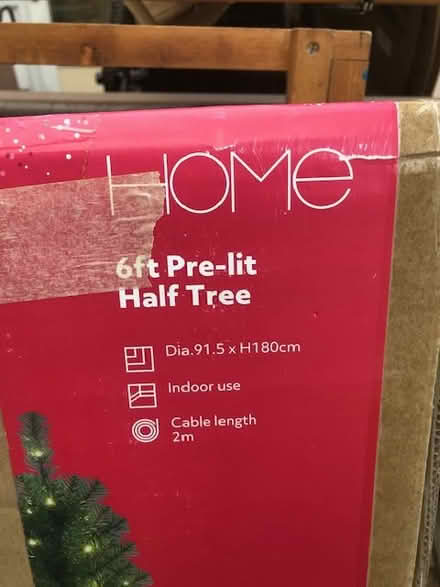 Photo of free Christmas tree half round pre lit (Dursley GL11) #1