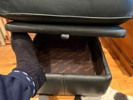 Photo of free Leather Footsool Black (Brixton Hill SW2) #2