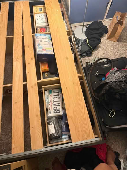 Photo of free Full bed frame with 3 drawers (Woodland Hills) #1