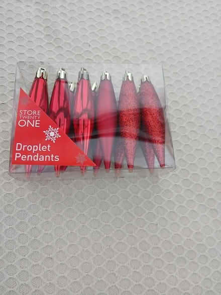 Photo of free 12 red droplet pendants (Wallisdown BH12) #1