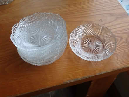 Photo of free Set of 8 cut glass coasters/shallow dishes (Fairfield LA1) #1