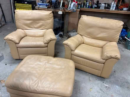 Photo of free Natuzzi Leather Recliner Chairs (M1 near Balbriggan) #2