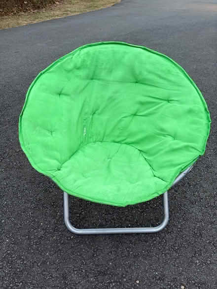 Photo of free Foldable Green Papasan Chair (Belle Mead) #1