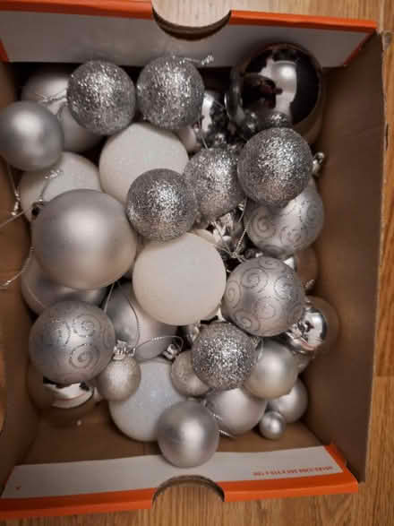 Photo of free Silver and White Baubles (Sutton-in-Ashfield NG17) #1