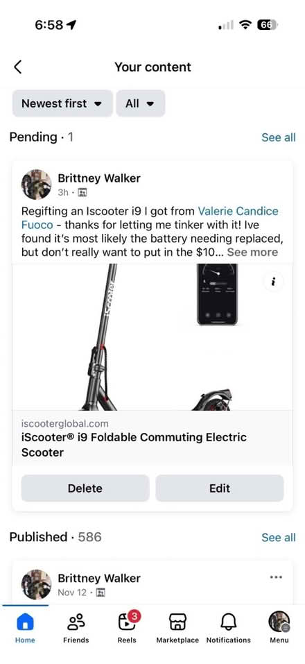 Photo of free Escootery for repair /parts (Sterling Countryside) #1