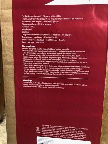 Photo of free Christmas tree half round pre lit (Dursley GL11) #2