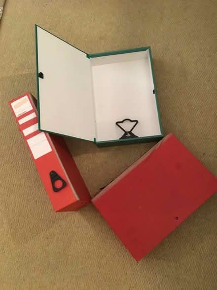 Photo of free 3 Box files. (Crowthorne RG45) #1