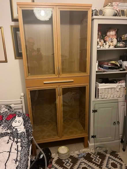 Photo of free Glass wood cabinet (AL4, St albans) #1