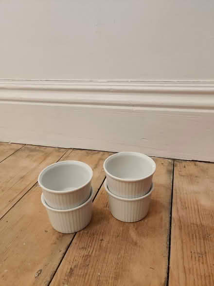Photo of free 4 white ramekins (Grange over sands) #1