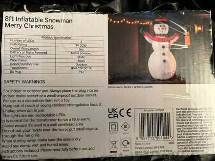 Photo of free Christmas inflatables - Snowman and Dinosaur (Bilbrook WV8) #1