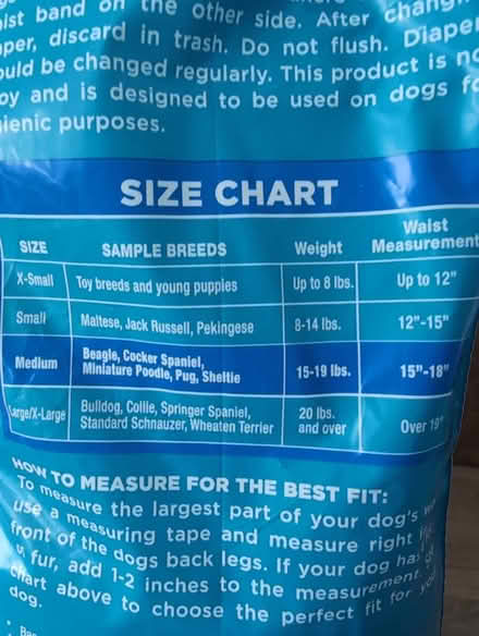 Photo of free Dog nappies (medium) (Splott CF24) #3