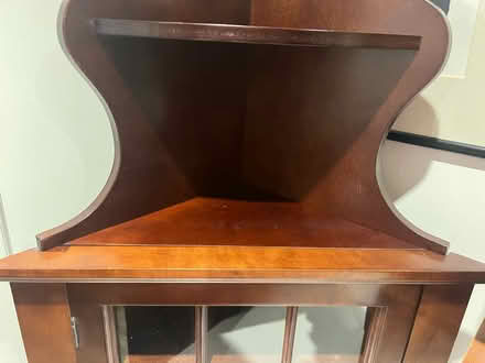 Photo of free Wooden corner display cabinet (Henley-on-Thames RG9) #3