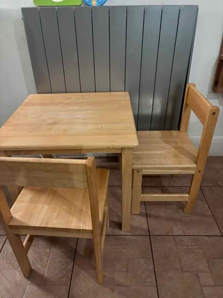 Photo of free Child’s table and two chairs (SK7 Hazel Grove) #1