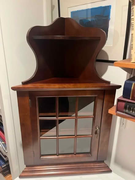 Photo of free Wooden corner display cabinet (Henley-on-Thames RG9) #2
