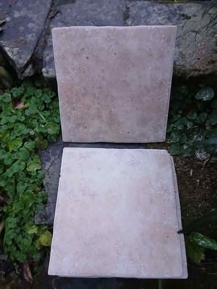 Photo of free Sq tiles natural stone look x 6 (Wargrave RG10) #1