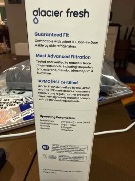 Photo of free LG refrigerator water & air filter (North Long Beach) #3