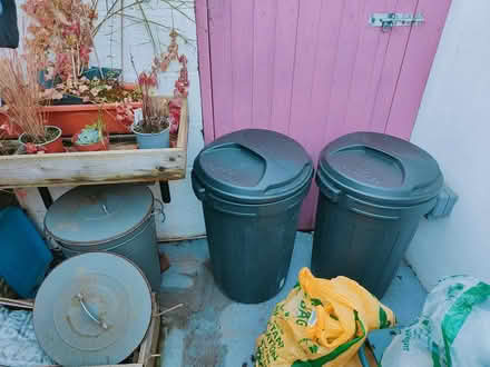 Photo of free Two new black plastic bins (Stoneybatter) #1