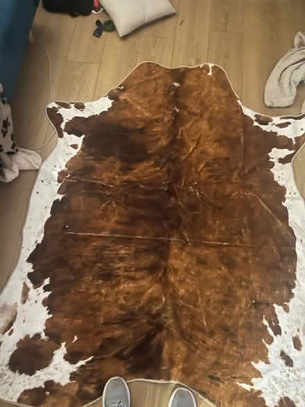 Photo of free Fake Large Cow Rug (Stretford) #1
