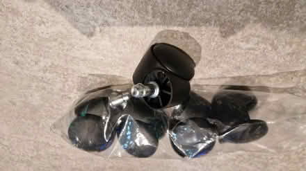 Photo of free Office chair caster wheels - new (KT3 - Motspur Park) #1