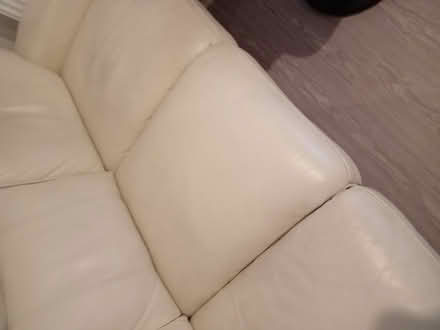 Photo of free Sofa 3 seater cream leather (Broomfield CM1) #1